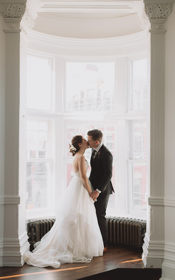 Intimate minimal pastel wedding at The Great Hall in Toronto