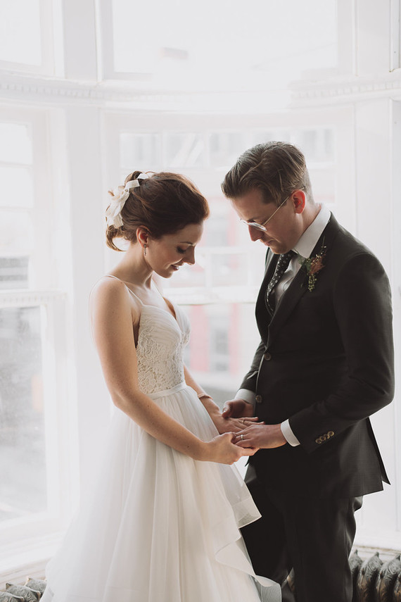 Intimate minimal pastel wedding at The Great Hall in Toronto