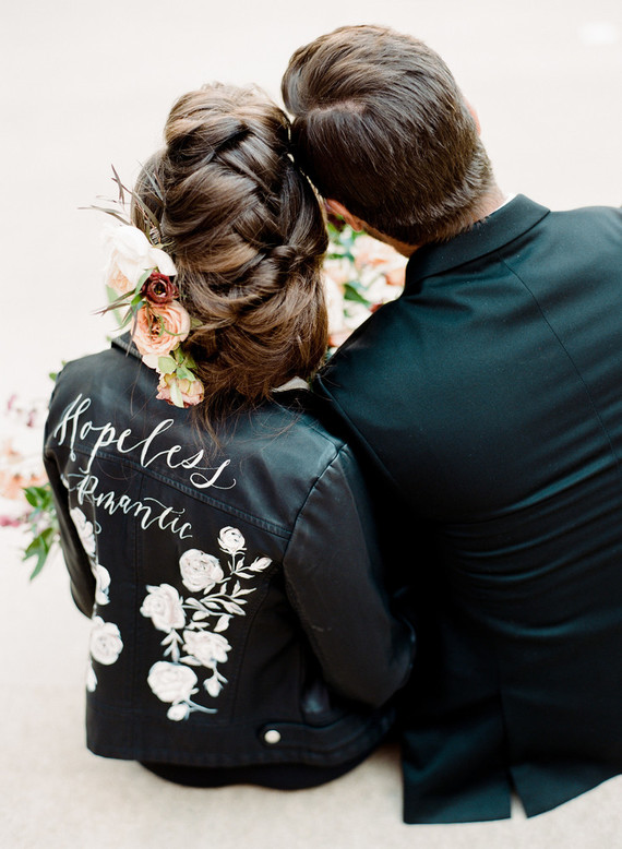 Black and mauve wedding inspiration at Slate Event Space in St Louis