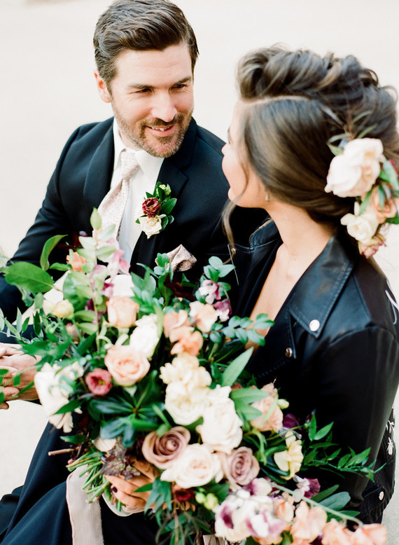 Black and mauve wedding inspiration at Slate Event Space in St Louis