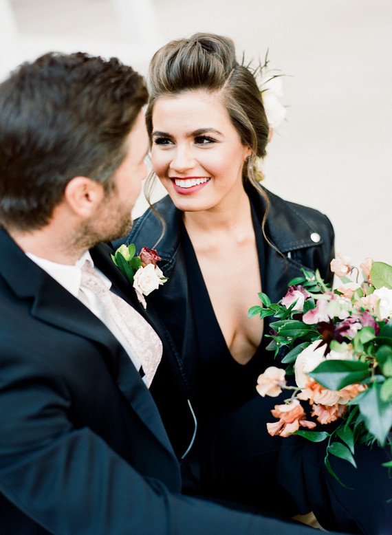 Black and mauve wedding inspiration at Slate Event Space in St Louis Inspiration