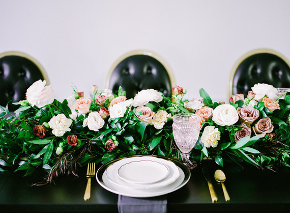 Black and mauve wedding inspiration at Slate Event Space in St Louis Inspiration