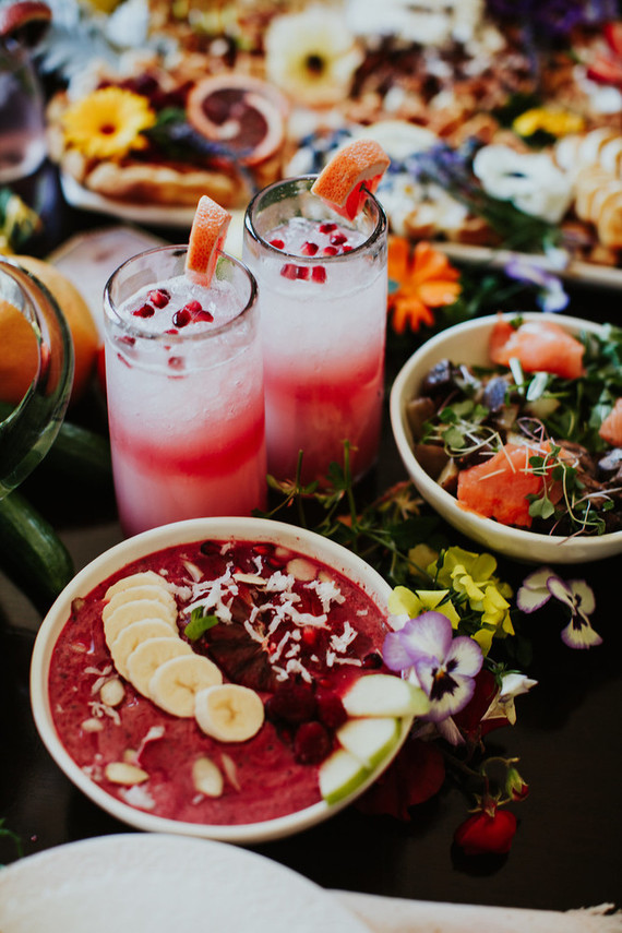 Bright floral bridesmaid brunch ideas