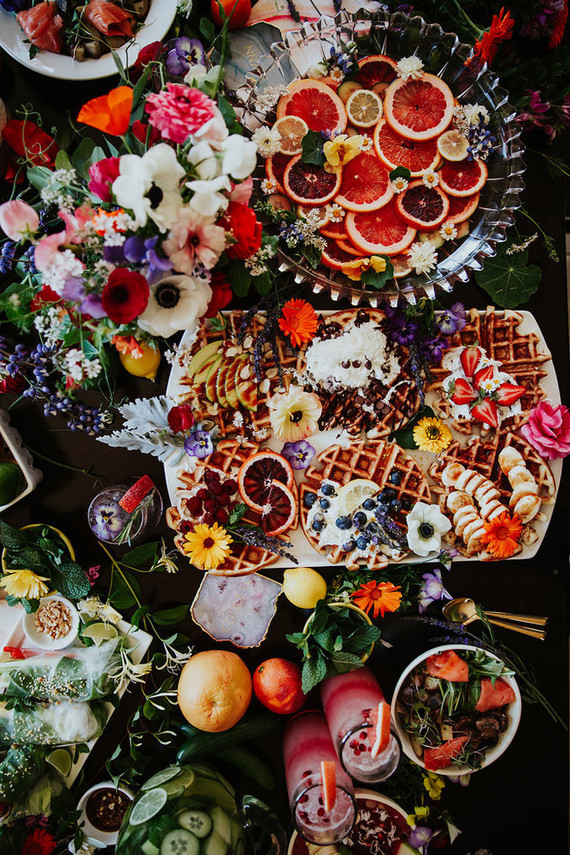 Bright floral bridesmaid brunch ideas