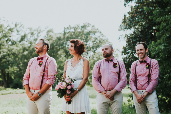 Colorful floral backyard summer wedding in Connecticut