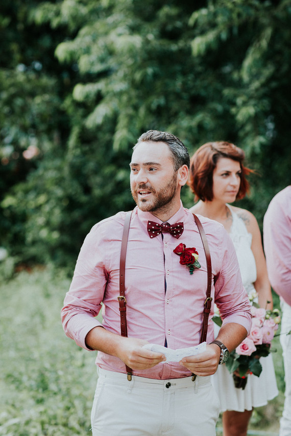 Colorful floral backyard summer wedding in Connecticut