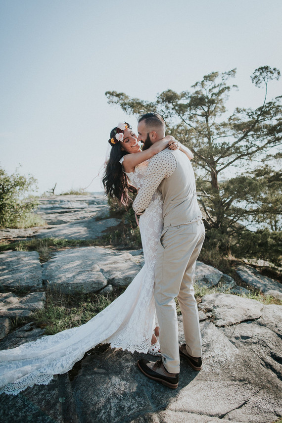 Colorful floral backyard summer wedding in Connecticut