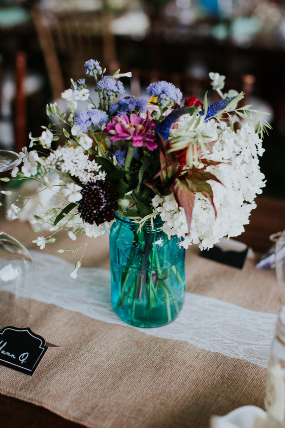 Colorful floral backyard summer wedding in Connecticut