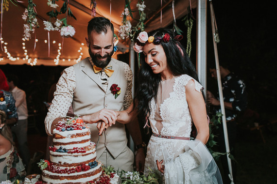 Colorful floral backyard summer wedding in Connecticut