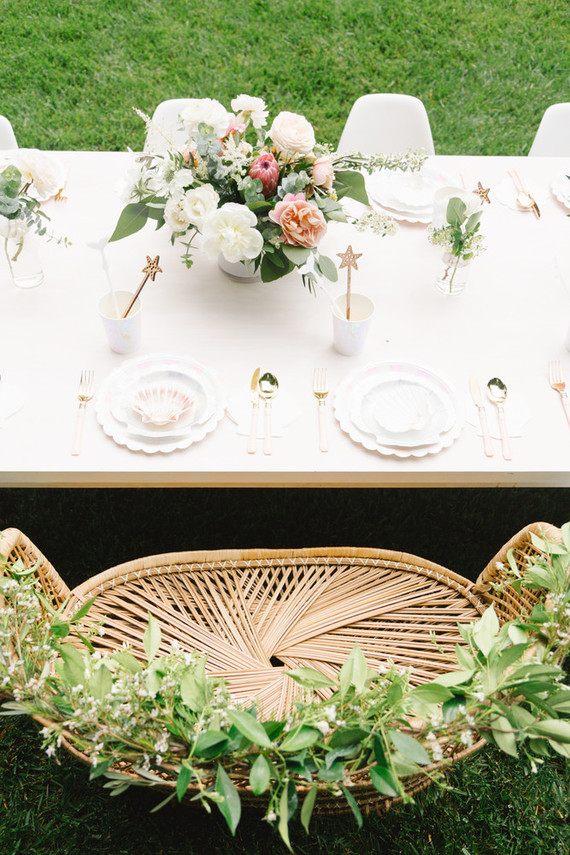 Mermaid backyard birthday party by Beijos Events