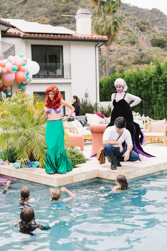 Mermaid backyard birthday party by Beijos Events