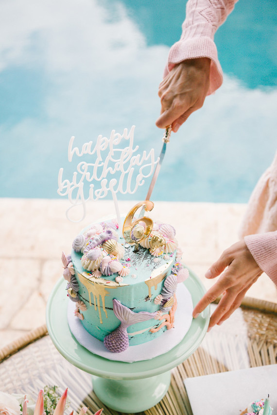Mermaid backyard birthday party by Beijos Events Inspiration