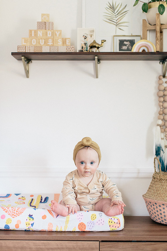 Earthy pastel girl's nursery