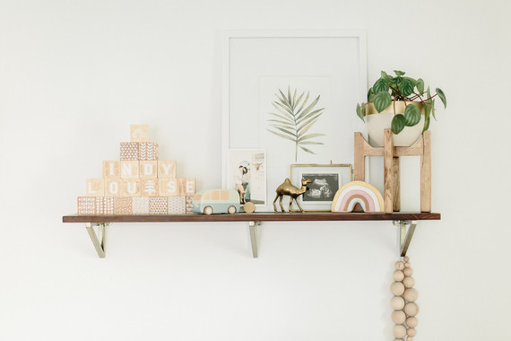 Earthy pastel girl's nursery