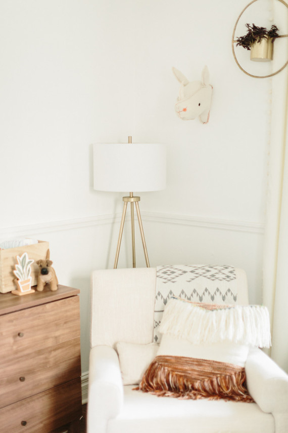 Earthy pastel girl's nursery