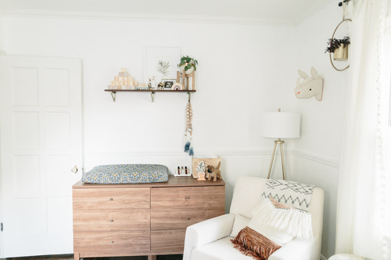 Earthy pastel girl's nursery