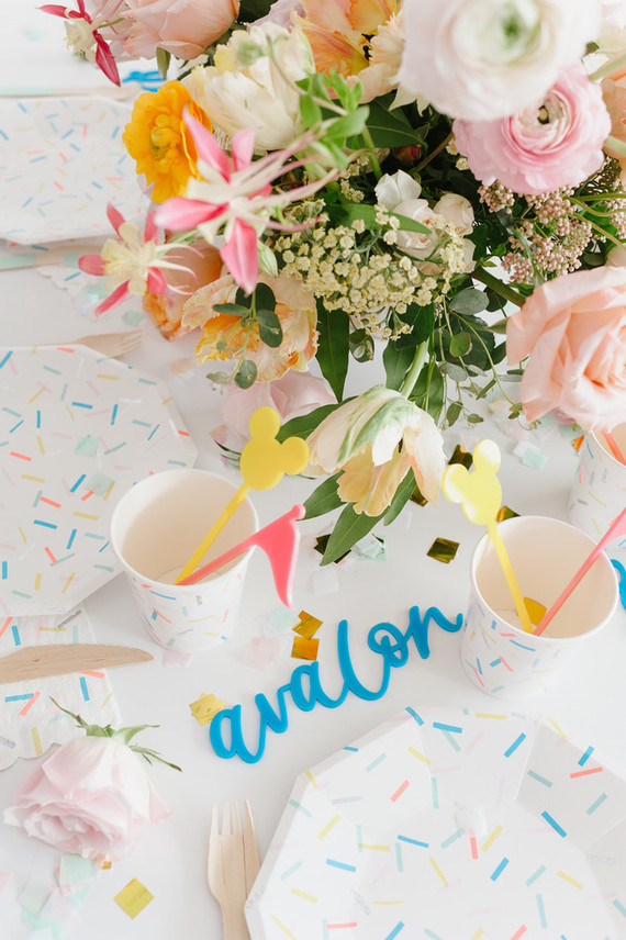 Modern Disneyland themed birthday party