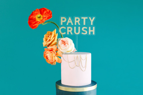 Modern cake topper