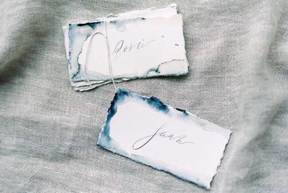 Watercolor escort cards