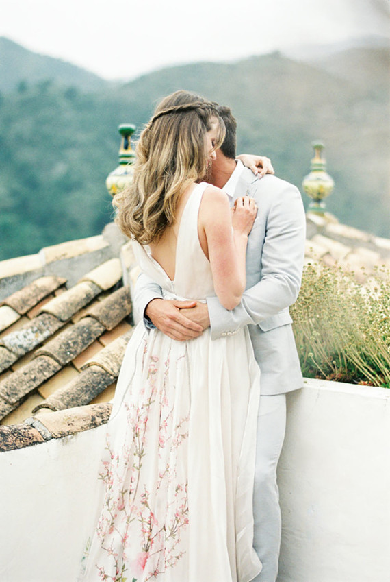 Floral bridal gown