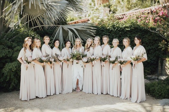 Tropical earth tone Palm Springs wedding at Colony 29