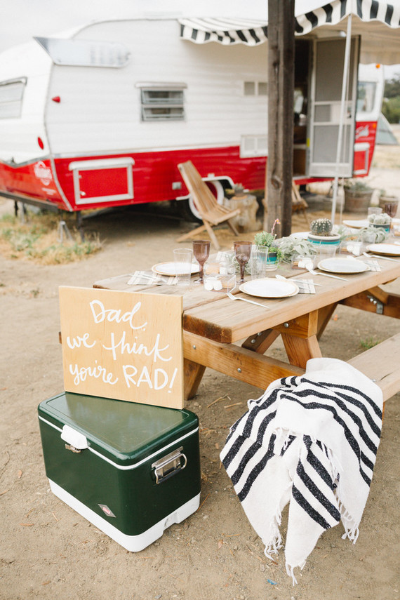 Father's Day camping trip at The Holidays vintage trailers in San Clemente