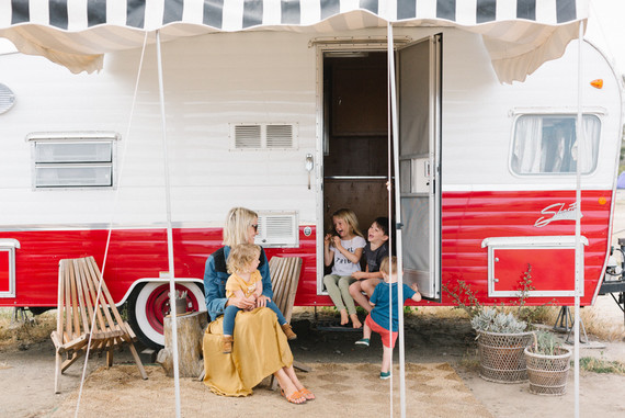 Father's Day camping trip at The Holidays vintage trailers in San Clemente