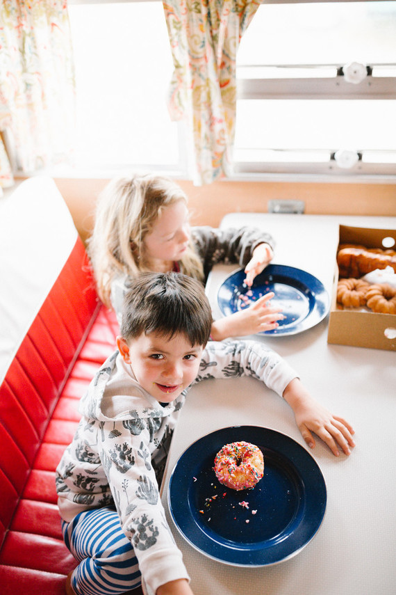 Father's Day camping trip at The Holidays vintage trailers in San Clemente