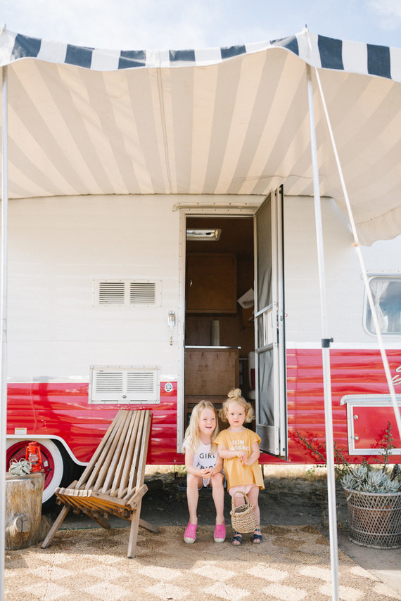 Father's Day camping trip at The Holidays vintage trailers in San Clemente