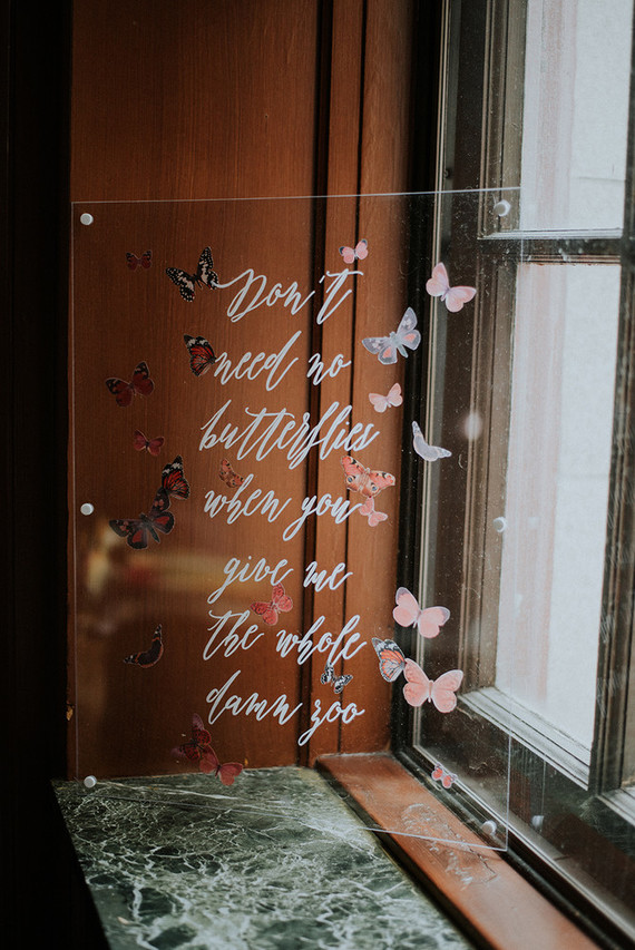 Luxe, moody butterfly inspired wedding