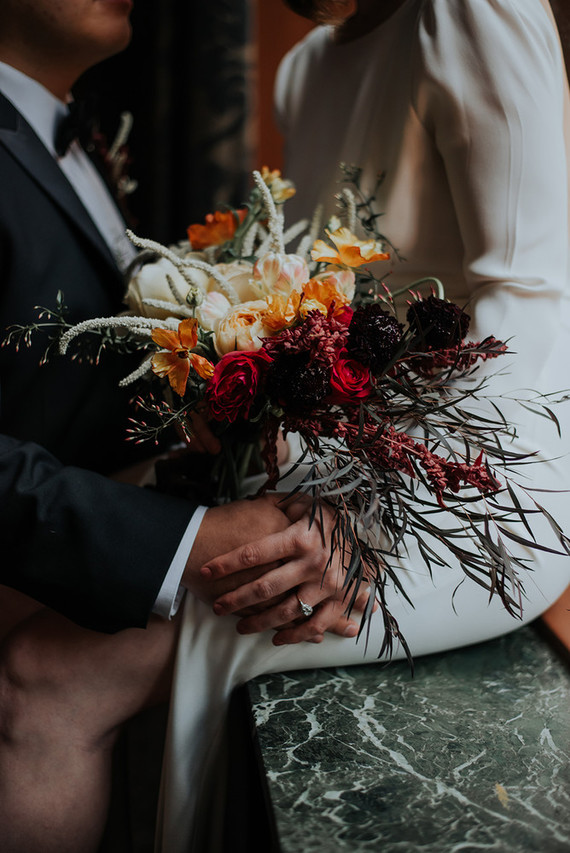 Luxe, moody butterfly inspired wedding