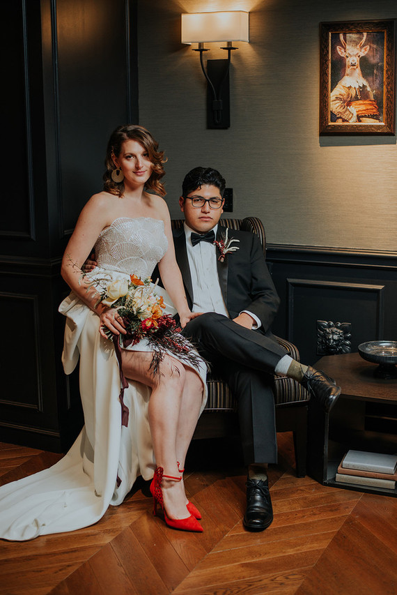 Luxe, moody butterfly inspired wedding