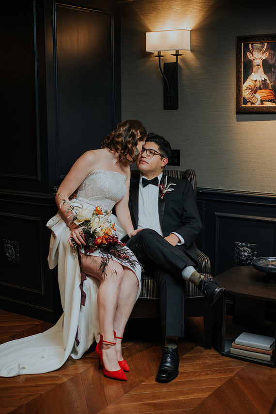 Luxe, moody butterfly inspired wedding