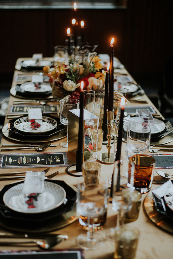 Luxe, moody butterfly inspired wedding