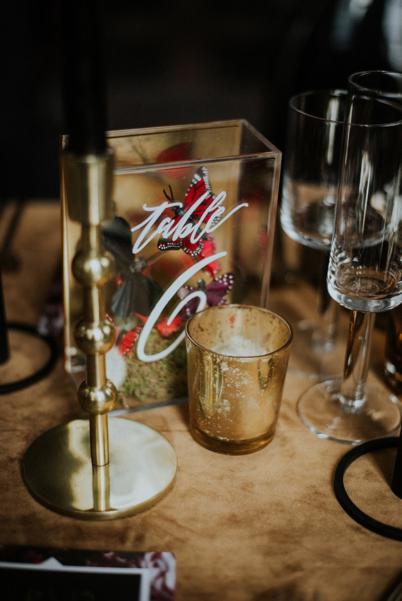 Luxe, moody butterfly inspired wedding Inspiration