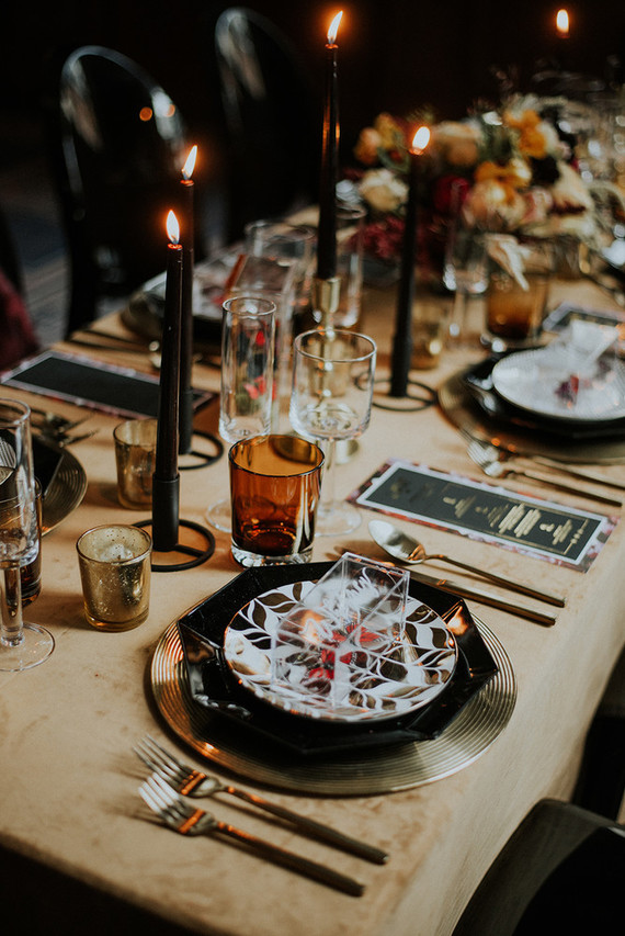 Luxe, moody butterfly inspired wedding