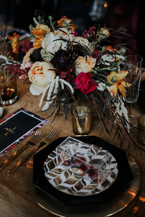 Luxe, moody butterfly inspired wedding Inspiration