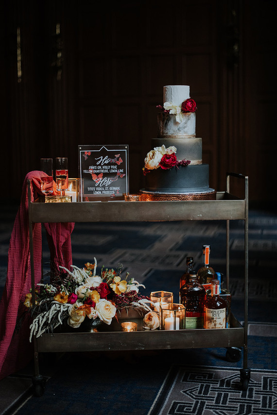 Luxe, moody butterfly inspired wedding Inspiration