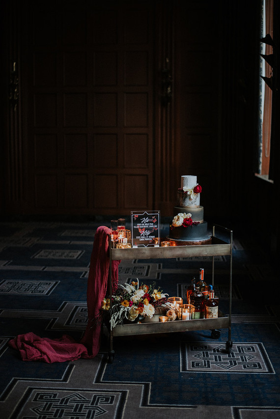 Luxe, moody butterfly inspired wedding