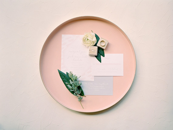 Geometric brass + blush wedding inspiration at Franciscan Gardens Inspiration