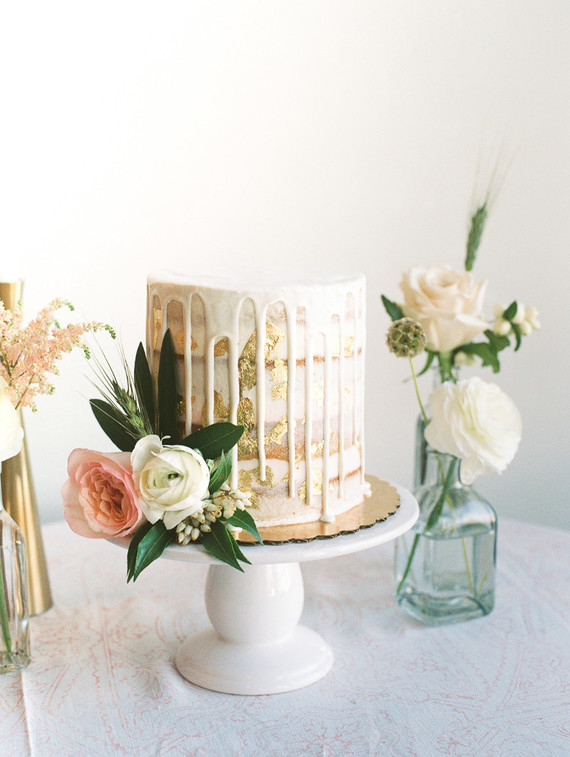 Geometric brass + blush wedding inspiration at Franciscan Gardens