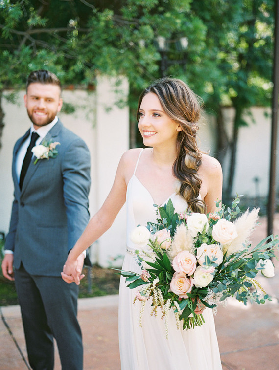 Geometric brass + blush wedding inspiration at Franciscan Gardens