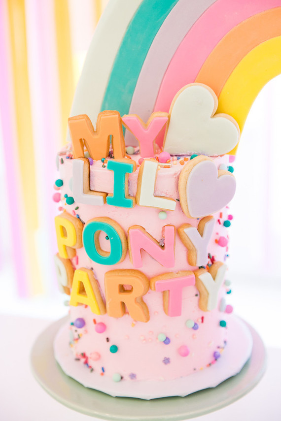 Modern rainbow My Little Pony party Inspiration