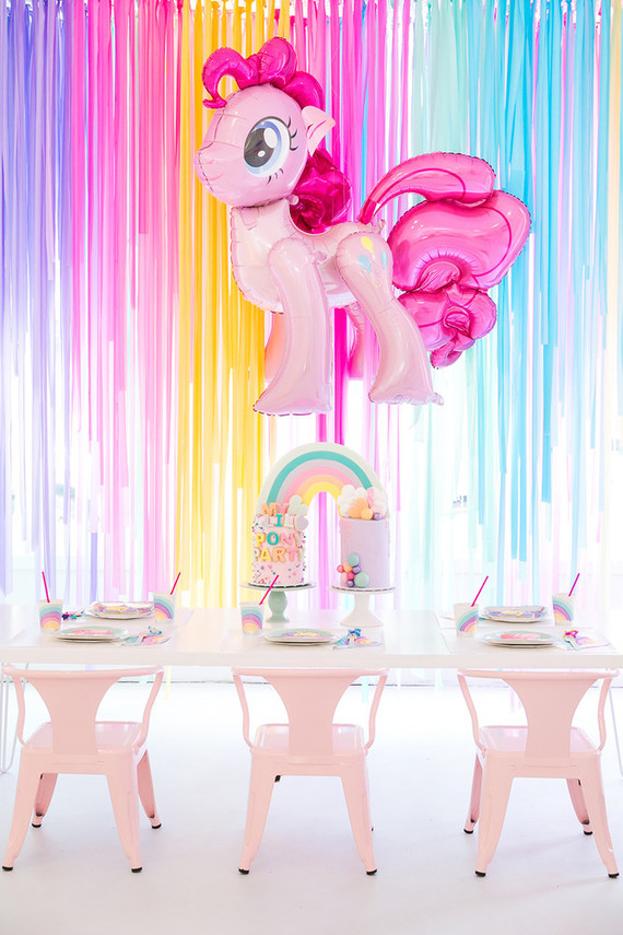 Modern rainbow My Little Pony party Inspiration