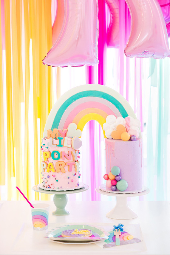 Modern rainbow My Little Pony party Inspiration