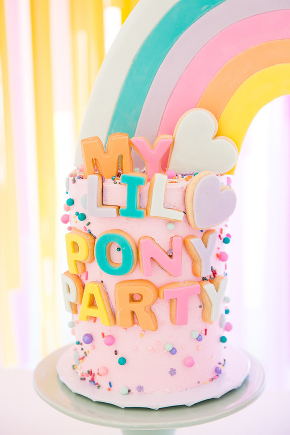 Modern rainbow My Little Pony party Inspiration
