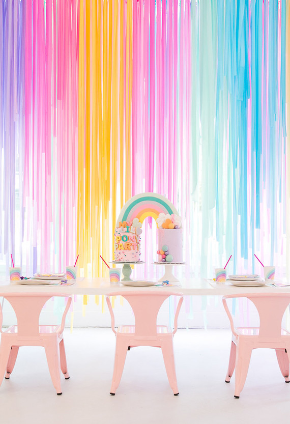 Modern rainbow My Little Pony party
