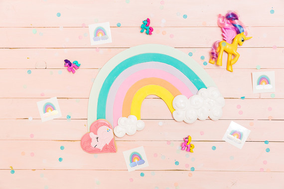 Modern rainbow My Little Pony party Inspiration