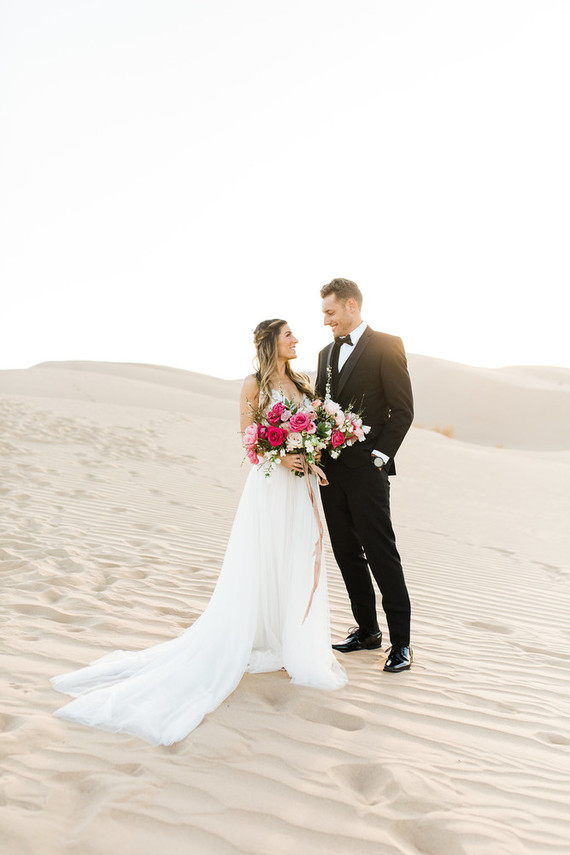Formal engagement photos on the Sand Dunes of Glamis, CA