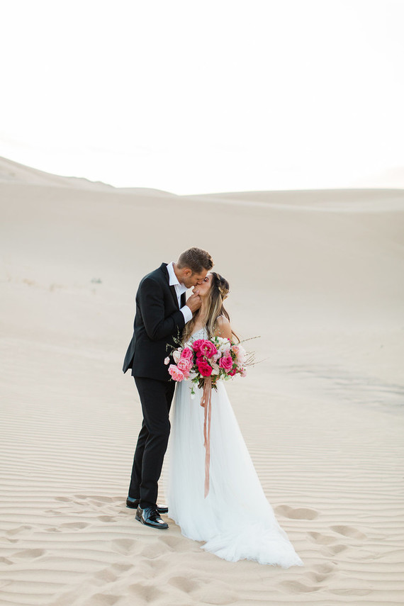Formal engagement photos on the Sand Dunes of Glamis, CA Inspiration